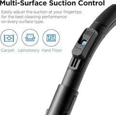 Bagless Canister Vacuum Cleaner – 2.5L Lightweight Vac for Carpets & Hard Floors, Corded with Crevice Tool, Powerful Multi-Surface Pet Hair Cleaner, Blue