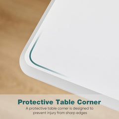 Adjustable Height Mobile Standing Desk with Lockable Wheels, Small Portable Rolling Table for Home Office